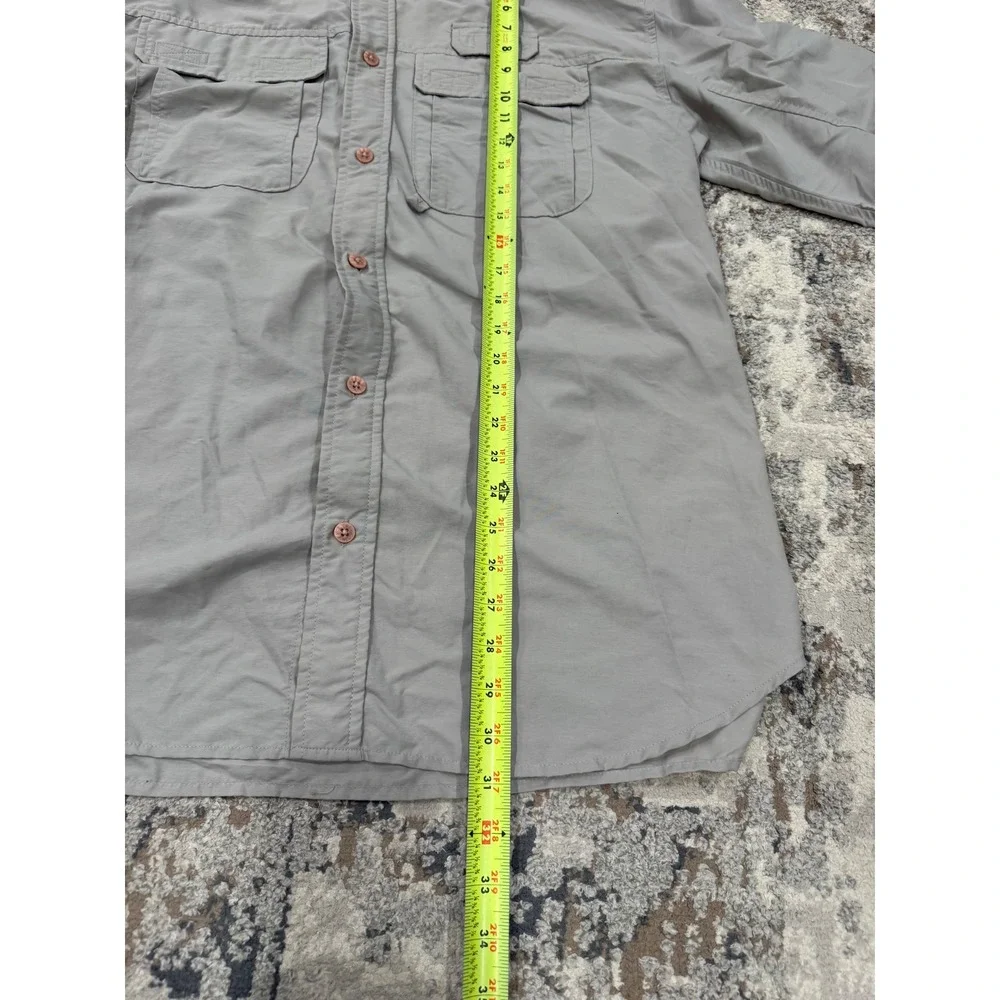 The North Face VaporWick Mens Gray Long Sleeve Utility Hiking Shirt L ABB0